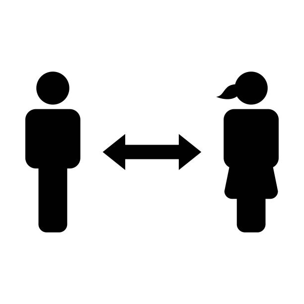 社会距离图标向量符号符号符号在一个象形文字图片下载