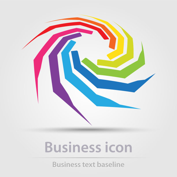 彩虹色抽象商业图标图片下载