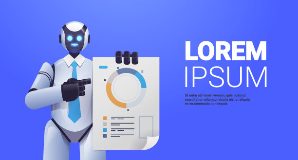 现代机器人分析统计图财务数据分析人工智能技术概念图片下载