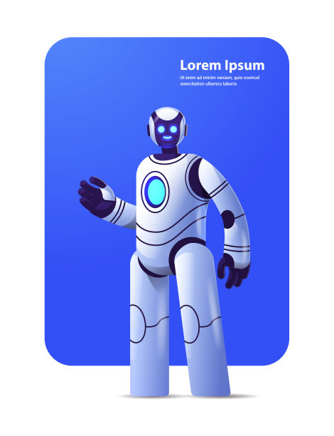 可爱机器人半机械人现代机器人人物立体人工智能技术概念图片下载