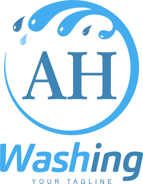 阿字母设计与水洗标志现代字母图片下载