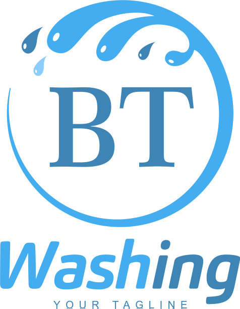 Bt字母设计与水洗标志现代字母图片下载
