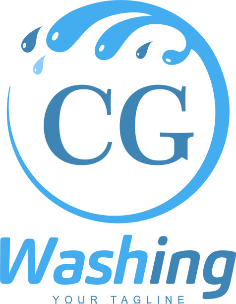CG字母设计带有水洗标志的现代字母图片下载