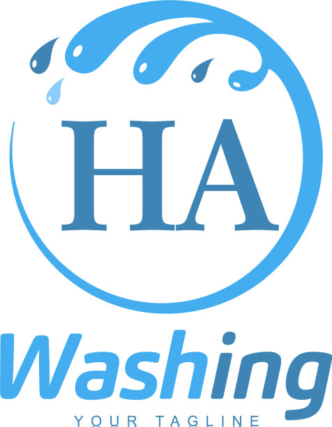 哈信设计与水洗标志现代字母图片下载