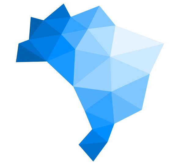 多边形向量世界地图上的白色背景。图片下载