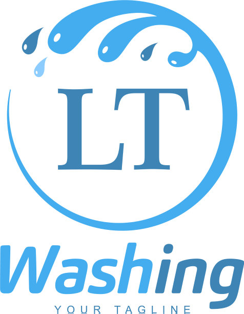 Lt字母设计与水洗标志现代字母图片下载