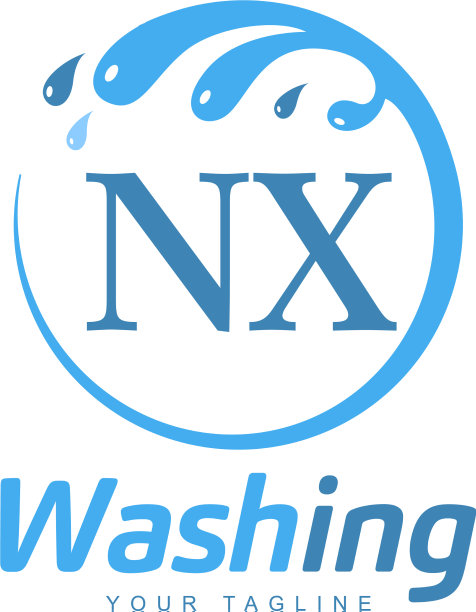 Nx字母设计与水洗标志现代字母图片下载