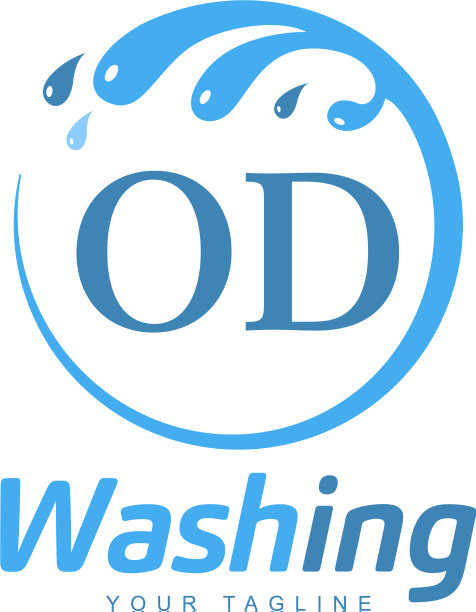 Od字母设计与水洗标志现代字母图片下载