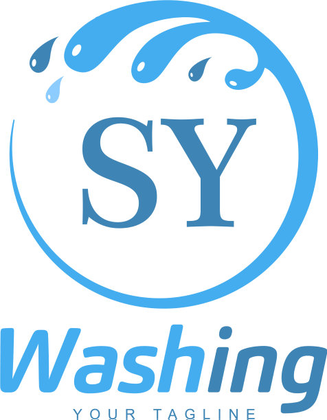 Sy字母设计与水洗标志现代字母图片下载