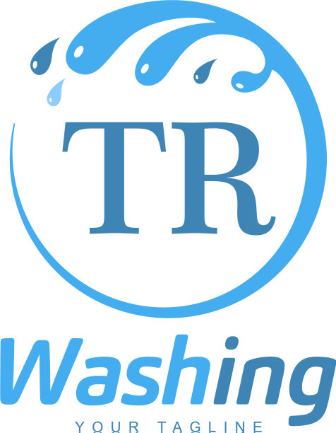 Tr字母设计与水洗标志现代字母图片下载