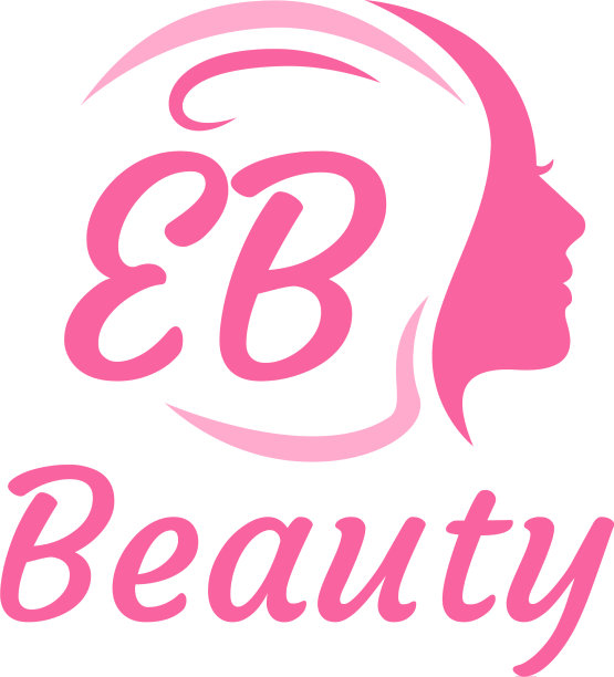 Eb字母标志设计具有女性优雅的面容图片下载