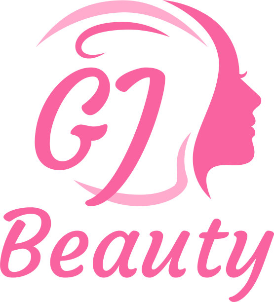 Gj字母标志设计具有女性优雅的面容图片下载