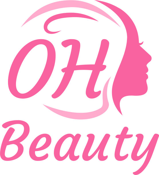 哦，字母标志设计具有女性优雅的面容图片下载