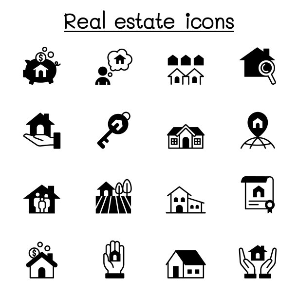商业和金融图标集图片下载