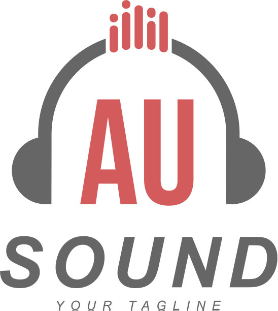 Au字母标志设计与头电话图标图片下载