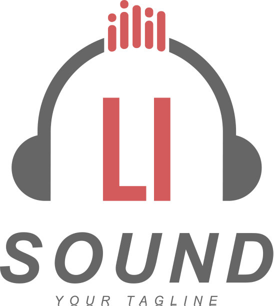 黎信标志设计带有耳机图标图片下载