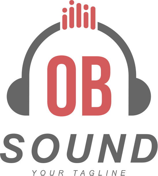 Ob字母标志设计与头电话图标图片下载