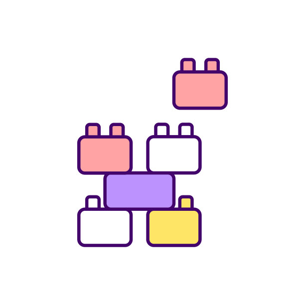 儿童拼图RGB颜色图标图片下载