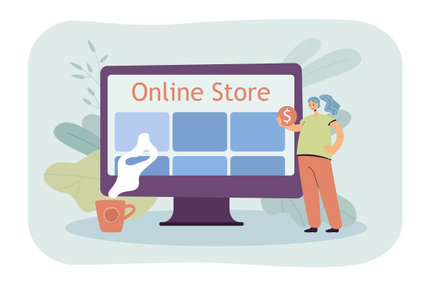 小女人在网上买东西图片下载