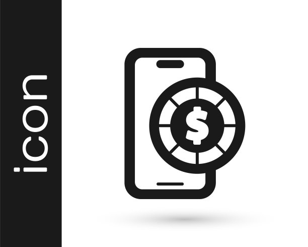 黑色在线扑克桌游图标孤立在白色背景上。在线赌场。向量图片下载