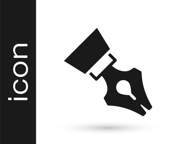 黑色钢笔笔尖图标孤立在白色背景上。钢笔工具的迹象。向量图片下载