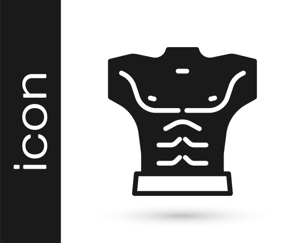 黑色健美者显示他的肌肉图标孤立在白色背景。适合健身强度健康爱好概念。向量图片下载