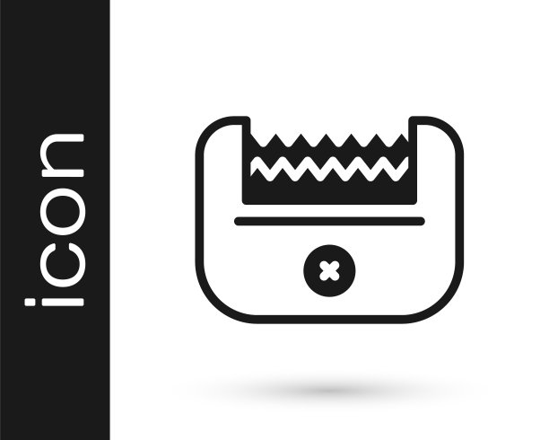 黑色电动理发器或剃须刀图标孤立在白色背景。理发店的标志。向量图片下载