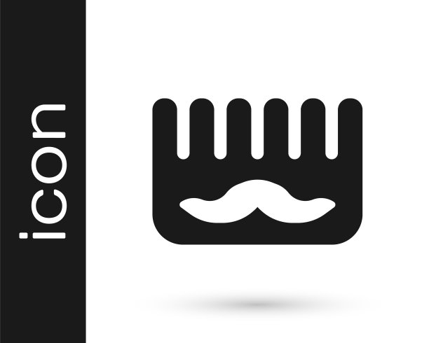 黑色毛刷图标孤立在白色背景。梳理头发的迹象。理发师的象征。向量图片下载