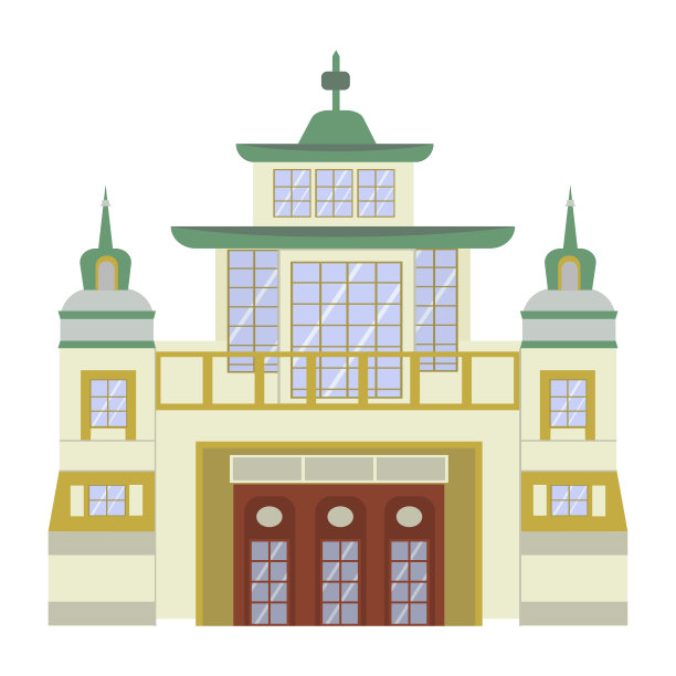 佛教寺庙。孤立的矢量图像上的白色背景图片下载