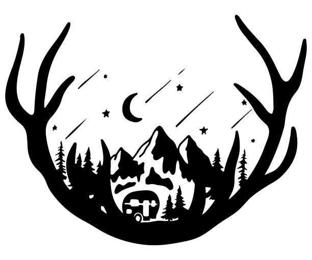 山中鹿轮廓图片下载