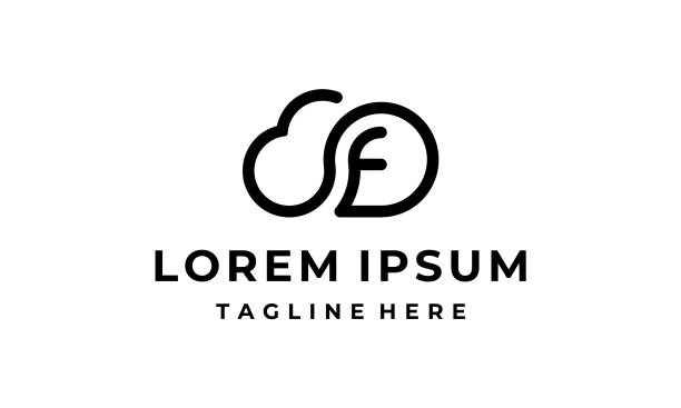 首字母f与云标志设计模板图片下载