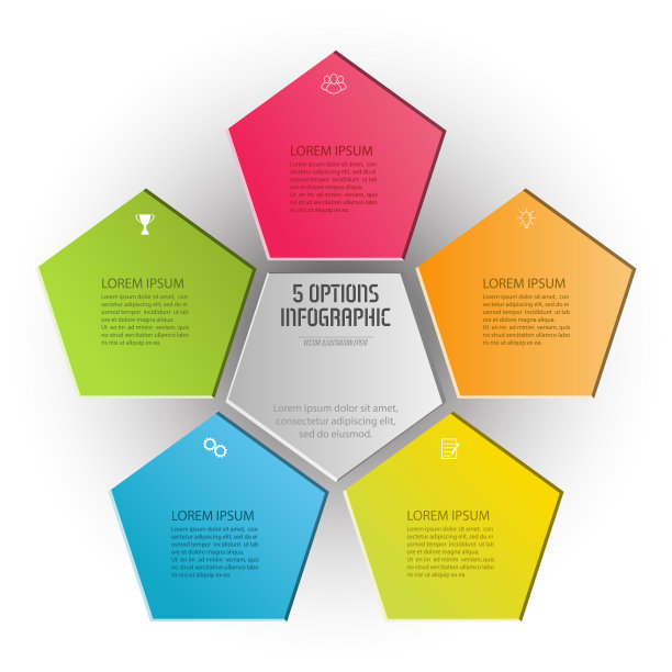 五边形信息图是三角形图图片下载