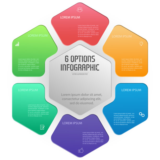 六边形信息图是三角形图图片下载
