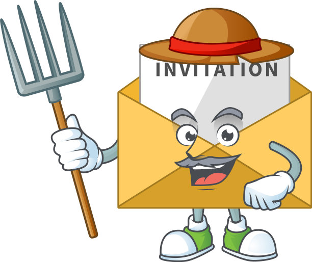 漫画农民请帖与帽子图片下载