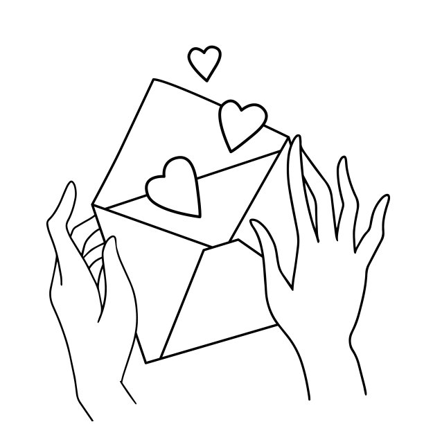 情人节女性手握情书图片下载