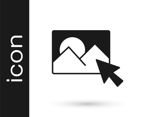 黑色照片修饰图标孤立的白色背景。摄影师，摄影，润饰图标。向量图片下载