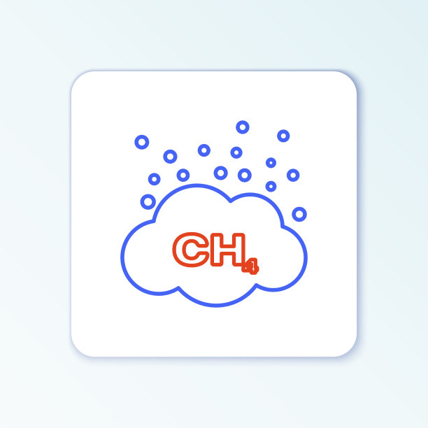 线甲烷减排图标隔离图片下载