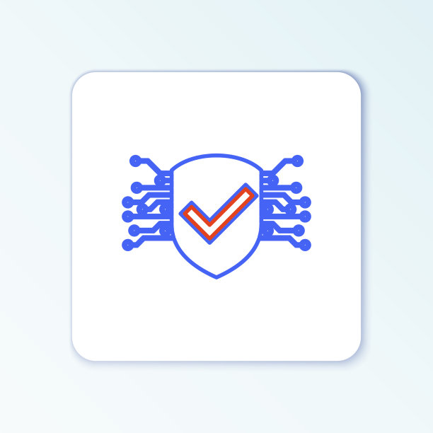 线上网络安全图标隔离上白色图片下载