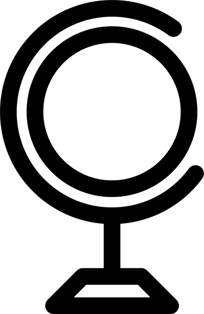 地球仪细线图标图片下载