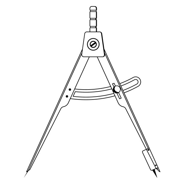 为图纸绘制的指南针线崭新而美丽闪亮图片下载