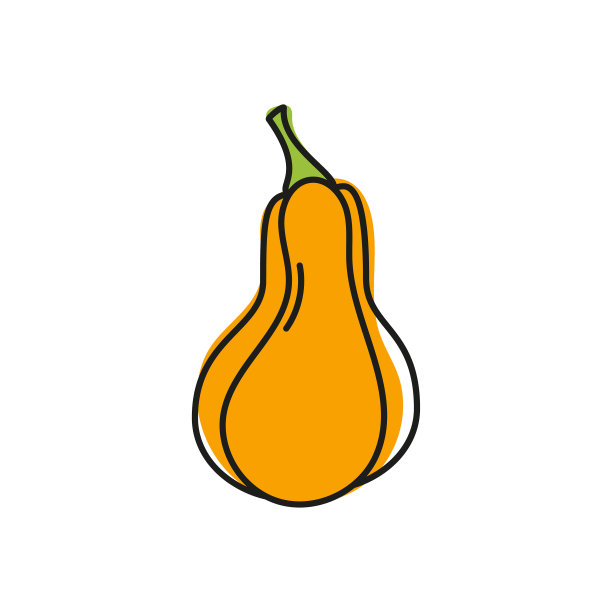 橙色南瓜图标素材图片