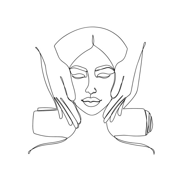 线形抽象女性形象图片下载