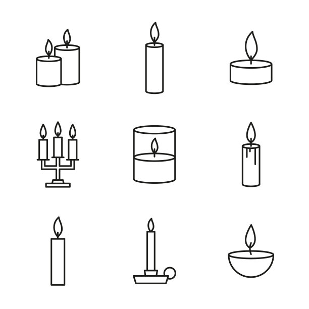 将蜡烛图标图片下载