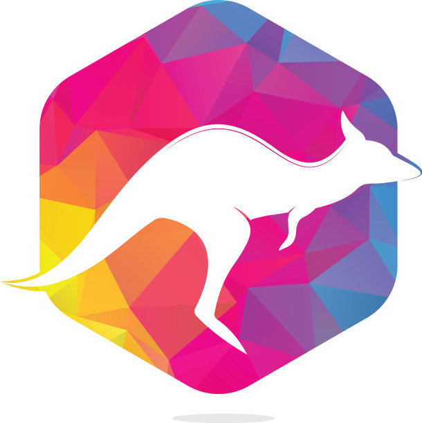 袋鼠标志设计模板图片下载