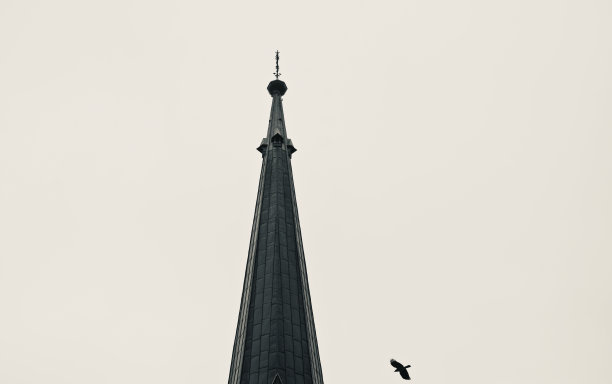 教堂建筑的混凝土结构图片下载