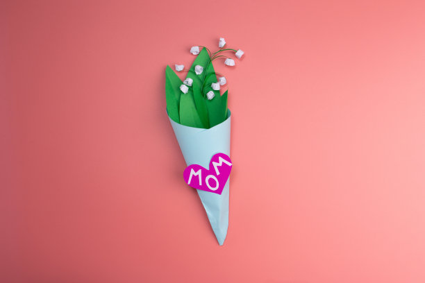 手工贺卡母亲节，春季工艺概念图片下载