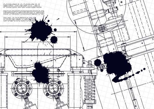 草图工程封面传单横幅背景图片下载