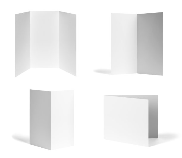 折叠传单白纸模板书桌面日历图片下载