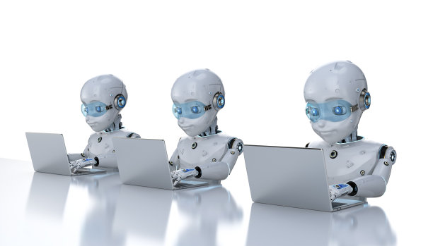 孤立的办公机器人图片下载