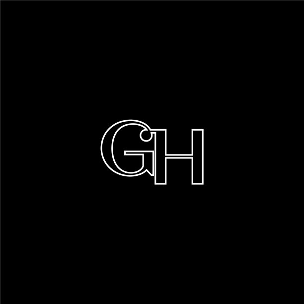 G字母标志创意设计上的黑色色彩图片下载